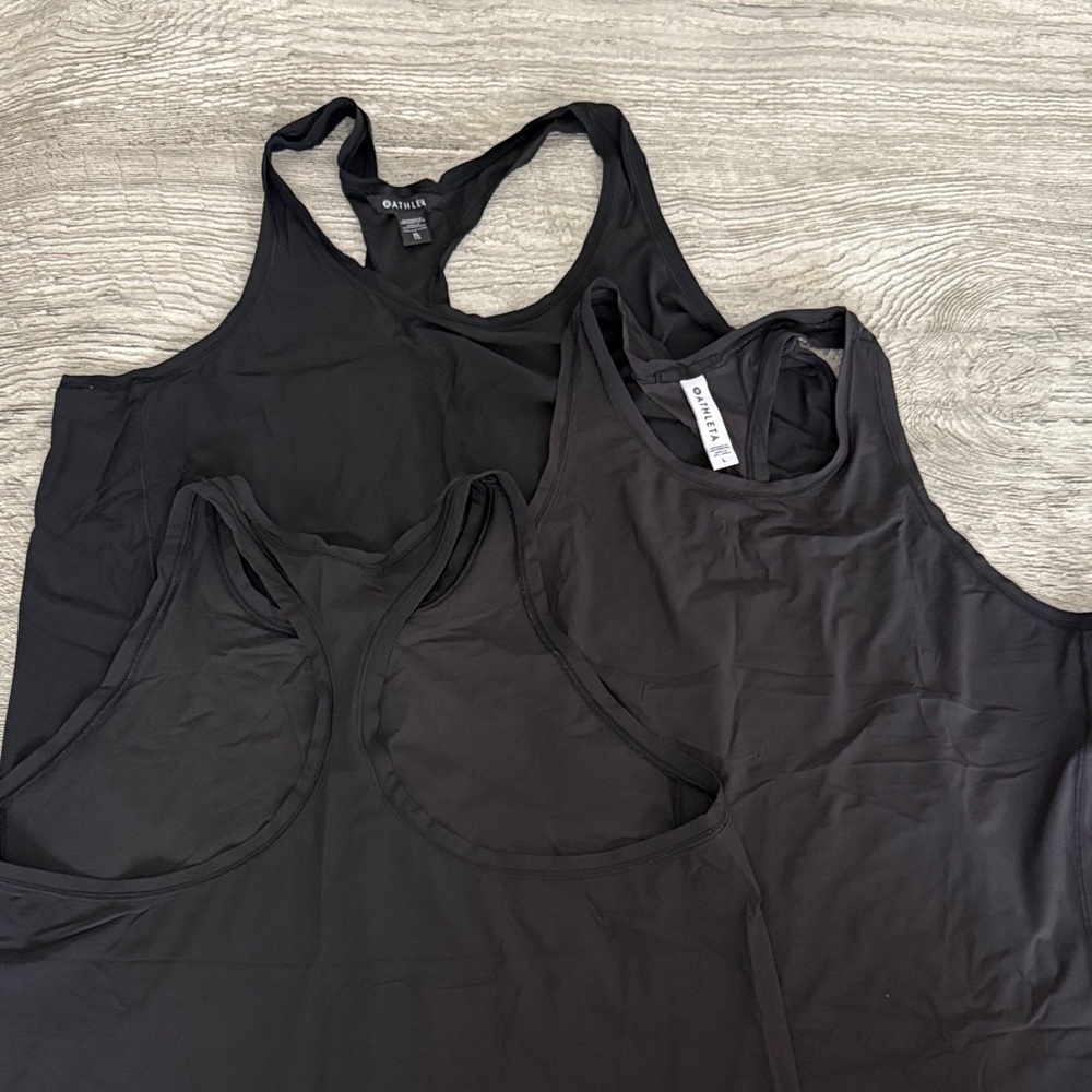 Black athleta Tank Tops size, large and extra large